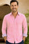Men's Organic Cotton Shirt | Stripe Pink/Lilac