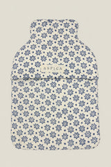Block Print Hot Water Bottle Cover | Blue/White