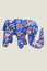 Block Printed Elephant | Blue/Red/White