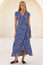 Demi EcoVero™ Wrap Dress | Circle Navy/White