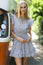 Mini Macy Dress | White/Green/Light Blue