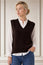 Merino Wool V Neck Tank | Chocolate