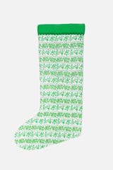 Christmas Stocking | Linear Botanical Green/Cream