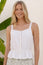 Lace Cotton Cami | White