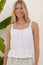 Lace Cotton Cami | White
