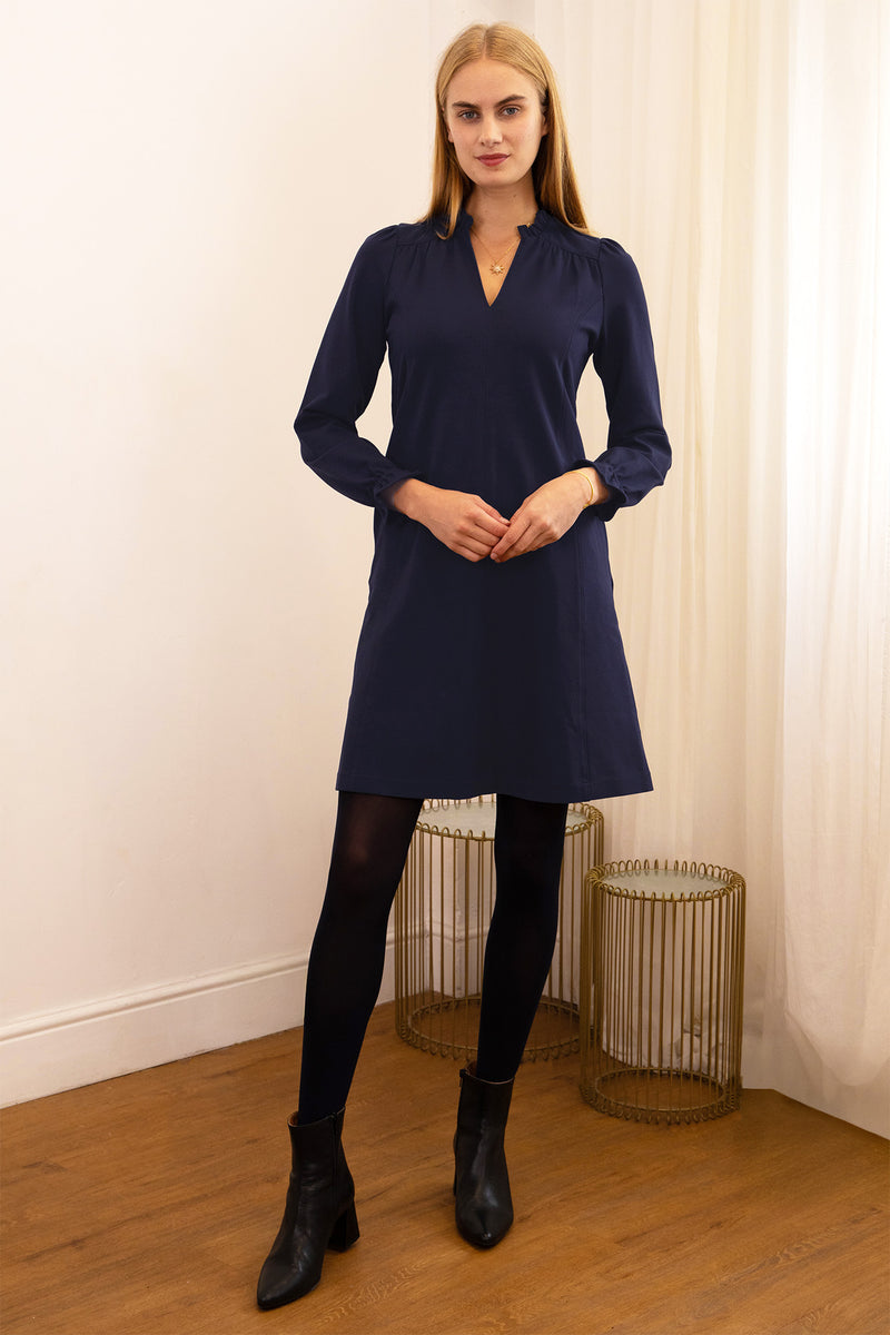 Bridie EcoVero™ Mini Dress | Navy