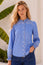 Embroidered Chambray Shirt | Blue