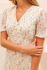 RHS Sally Anne Short Sleeve Dress | Cream