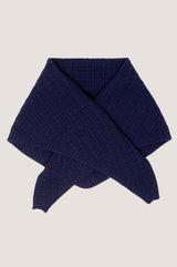 Merino Wool Tie Neck Scarf | Navy
