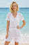 Roxy Crinkle Cotton Kaftan | White