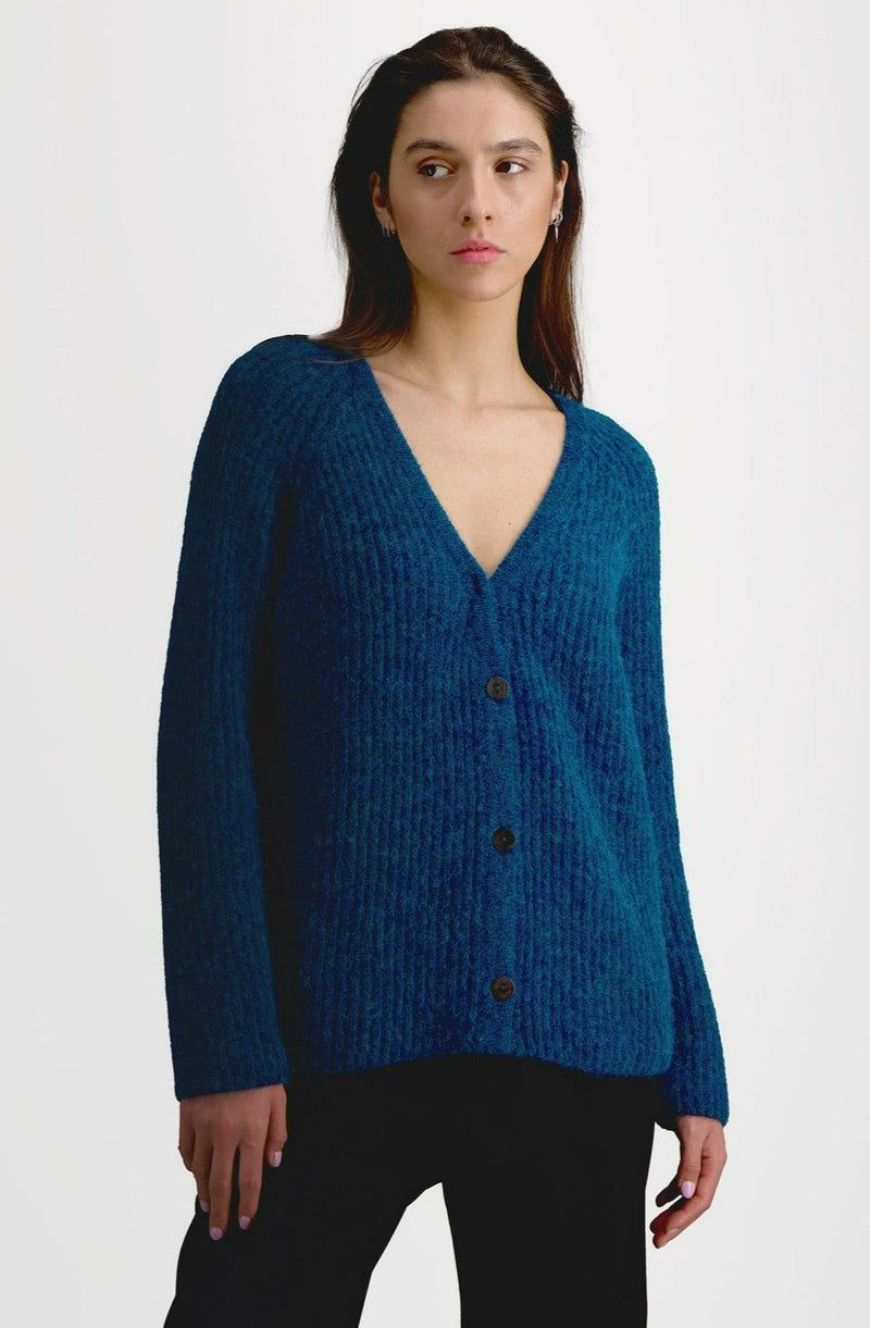 Bea Rib Cardigan | Dark Blue