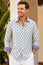 Men's Organic Cotton Shirt | Buti Ecru/Blue