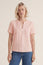 Vienna Cotton Short Sleeve Blouse | Blush