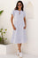 Lois Stripe Organic Cotton Cheesecloth Dress | White/Blue