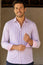 Men's Organic Cotton Shirt | Stripe Lilac/Pink