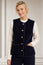 Borg Wool Blend Gilet | Navy