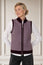 Merino Wool Stripe Zip Through Gilet | Burgundy/Pink