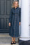 A-Line Denim Midi Dress | Indigo