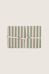 RHS Block Print Organic Cotton Tea Towel Set Of 2 | Sage/Cream