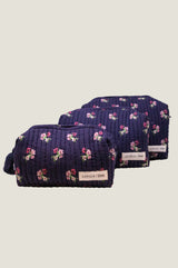 RHS Organic Cotton Printed Large Wash Bag  | Navy