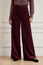 Wide Leg Stretch Corduroy Trouser | Burgundy