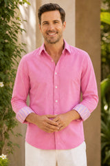 Men's Organic Cotton Plain Shirt  | Pink