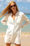 Saffron Organic Cotton Cheesecloth Beach Shirt | White