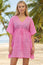 Pom Pom Check Pareo Manilla Kafan | Pink