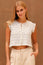 Sleeveless Blouse Patmos Omaris | Cream/Blue