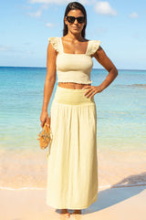 APPROVED * Bryony Organic Cotton Cheesecloth Top | Soft Yellow - Aspiga