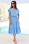 Riley Embroidered Organic Cotton Dress | Cornflower