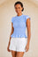 Low Rise Scallop Short | White