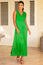 Lexi Hammered Satin Dress | Bright Green