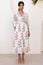 Jyoti Cotton Midi Dress | White/Pink/Green