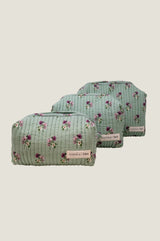 RHS Organic Cotton Printed Small Wash Bag | Sage