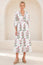 Jyoti Cotton Midi Dress | White/Pink/Green