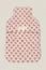 Block Print Hot Water Bottle Cover | Red/White