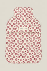 Block Print Hot Water Bottle Cover | Red/White