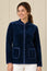 Velvet Quilted Jacket | Navy