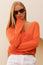 V Neck Cardigan | Orange