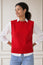 Merino Wool Knitted Tank | Red