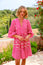 Marina Organic Cotton Print Mix Dress | Dianthus Print Pink/White
