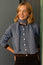 Merino Wool Button Through Stripe Cardigan | Chocolate/Light Blue