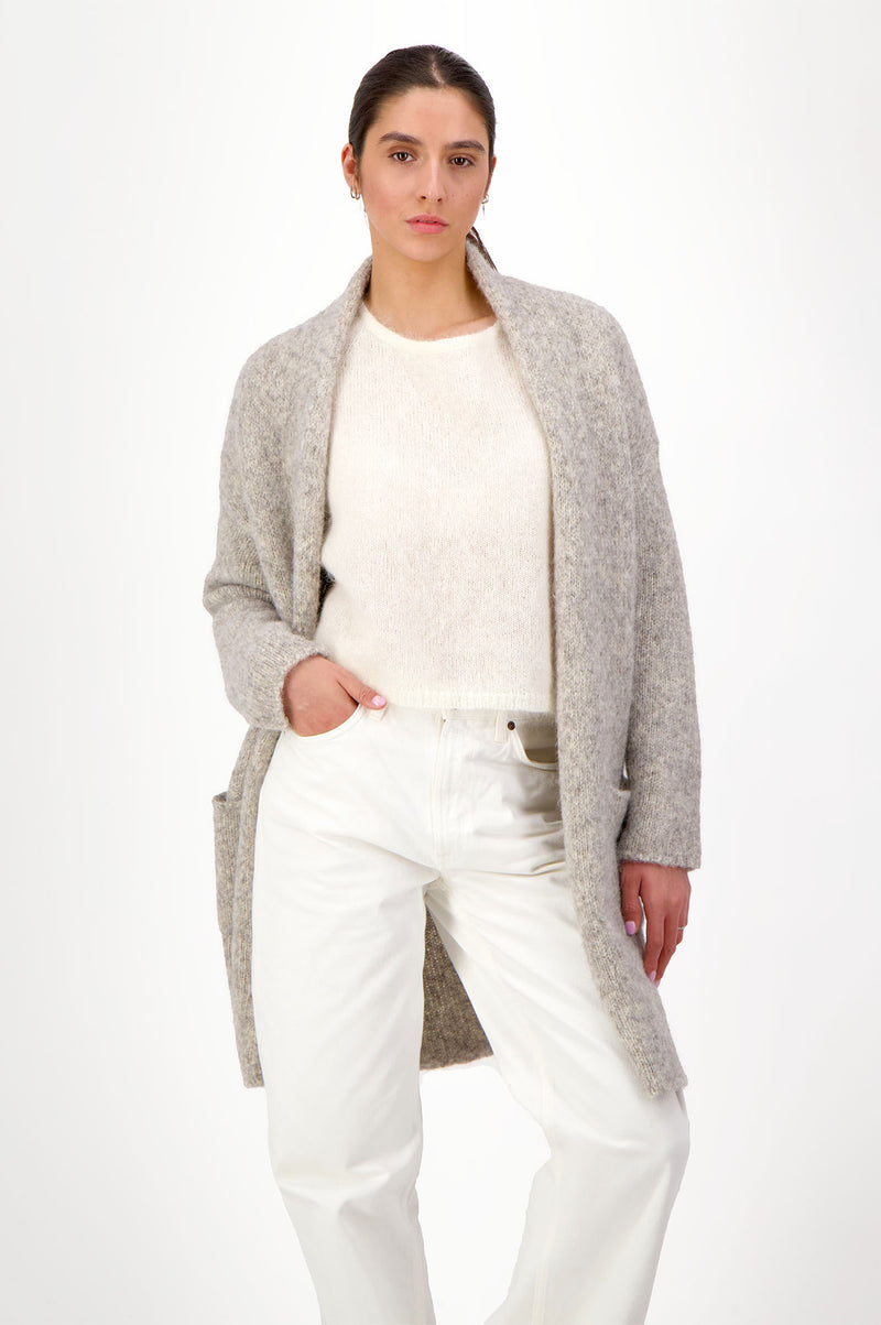 Brume Long Cardigan | Light Grey