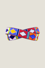 Large Multi Diamond Belt | Multicoloured/Tan