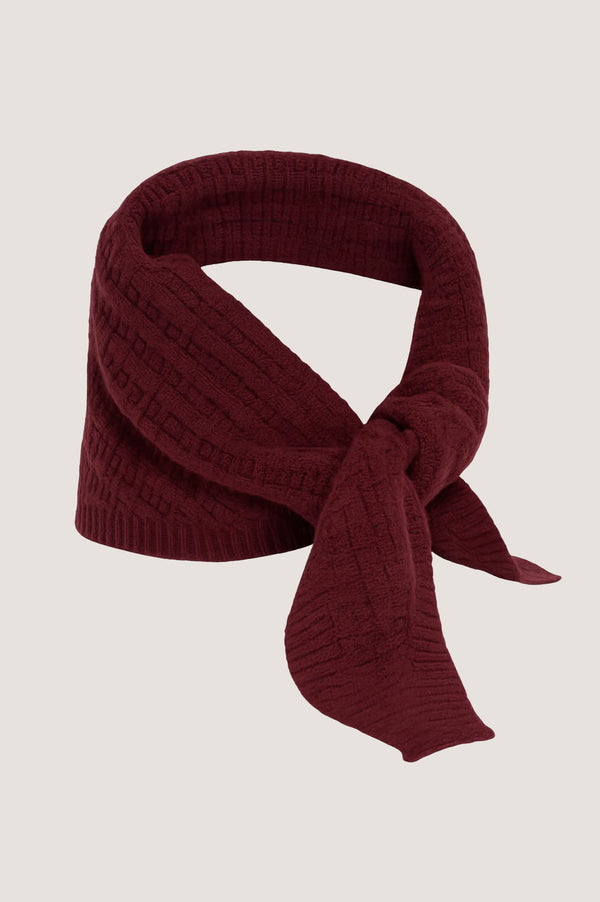 Merino Wool Tie Neck Scarf | Wine