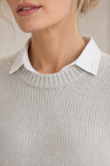 Alpaca Blend Knitted Tank | Grey