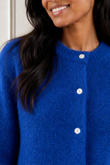 Alpaca Blend Brittany Cardigan | Cobalt