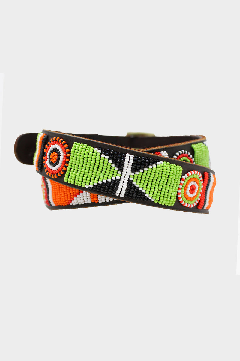 Unisex Lakuru Belt | Green/Orange/Red