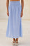 Smocked Organic Cotton Stripe Dobby Skirt | Blue/White